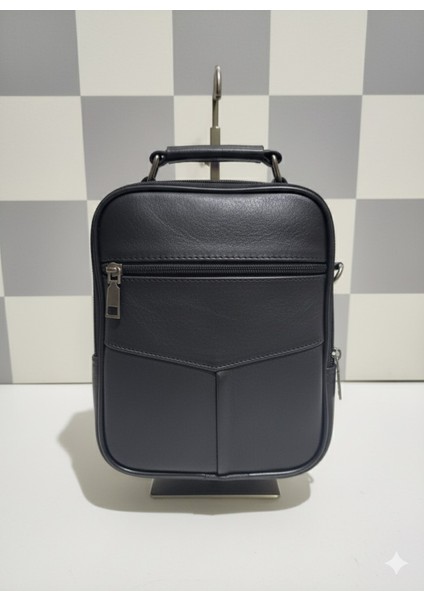 Hakiki Deri Postacı Kasalı El ve Omuz Çantası-Orta Boy