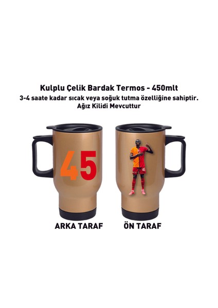 Kulplu Çelik Bardak Termos - 450MLT - Ossimhen