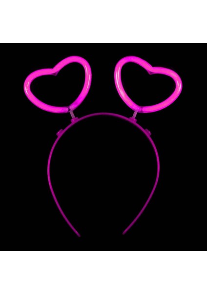 Glow Karanlıkta Yanan Fosforlu Kalp Taç 12 Adet fırsatları