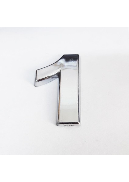 Cemax 1 Rakamı 3,75 cm Krom Yapışkanlı