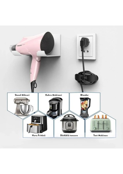 Çok Amaçlı Kablo Tutucu, Kablo Toparlayıcı ,yapışkanlı Kablo Sabitleyici Düzenleyici- 4 Adet