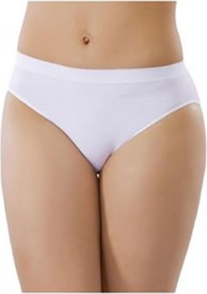 Techmrt Beyaz Kadın Dikişsiz Külot Korse - 730 - Beden M