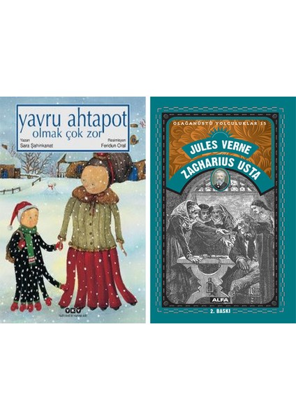 Yavru Ahtapot Olmak Çok Zor (Karton Kapak) + Zacharius Usta