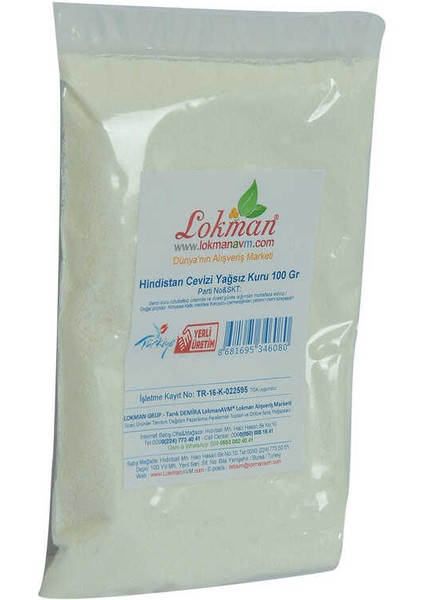 Hindistan Cevizi Yağsız Kuru 100 gr Paket modelleri