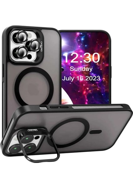 iPhone 14 Pro Max Kılıf Armor Seri Magsafe Uyumlu Stand Özellikli Kamera Lensli Kapak