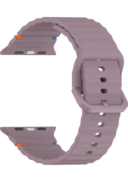 Apple Watch Series 10 42MM/9 8 7 41MM/SE (2023) Se (2022) Se 6 5 4 40MM/3 2 1 38MM Bant Için Kalebol Silikon Kayış - Duman Moru (Yurt Dışından) fırsatları