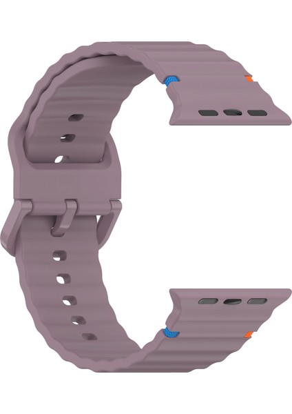 Apple Watch Series 10 42MM/9 8 7 41MM/SE (2023) Se (2022) Se 6 5 4 40MM/3 2 1 38MM Bant Için Kalebol Silikon Kayış - Duman Moru (Yurt Dışından) indirimleri