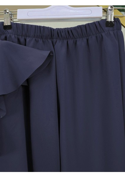 Düğme Detaylı Dik Yaka Omuzu Fırfırlı Scuba Takım modelleri