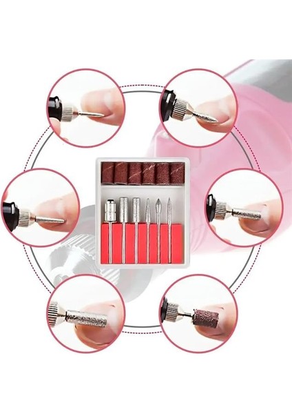 Sunup Sn-27091 Hız Ayarlı Tırnak Freze Törpü Manikür Pedikür Seti 6 Başlıklı Elektrikli Ac220v indirimleri