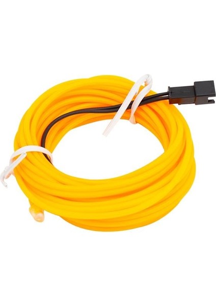 5 Metre 5 Volt Usb Adaptörlü Neon Sarı İp Aydınlatma Pm-6081