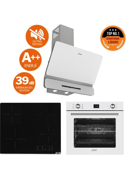 ve Afm Tech Markalı /seta Elektrikli Vitro. Sessiz Ankastre Set (D081-SA + V6-04 + FM7701)