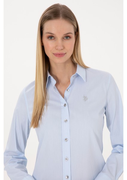 Kadın Açık Mavi Gömlek Basic 50308024-VR003 fiyatları