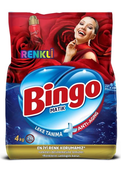 Bingo Toz Çamaşır Deterjanı Renkli 4 kg 1 Adet