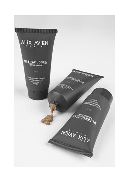 Alıx Avıen Ultra Kapatıcı Nemlendirici SPF35 Faktör ve E & C Vitaminli Fondöten - Ultracloser Foundation 01 modelleri