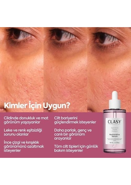 Clasycare Retinol Yüz Serumu – Kadınlar Için Gece Serumu – Seramid, Hyaluronik Asit ve Peptit Içerikli Nemlendirici Serum – Kırışıklık Karşıtı & Cilt Tonu Eşitleyici, 50 ml fiyatları