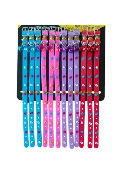 Pati Desenli Ayarlanabilir Silikon Kedi Tasması