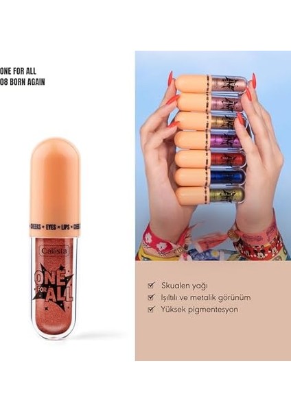 Callista One For All 08 Born Again Eyes & Lips & Cheeks Likit Göz Farı