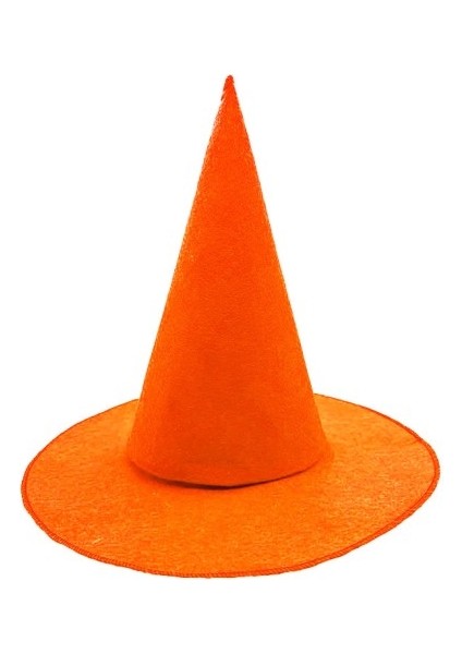 Turuncu Keçe Cadı Şapkası