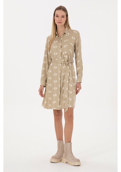 Kadın Açık Haki Elbise (Dokuma) 50308595-VR183