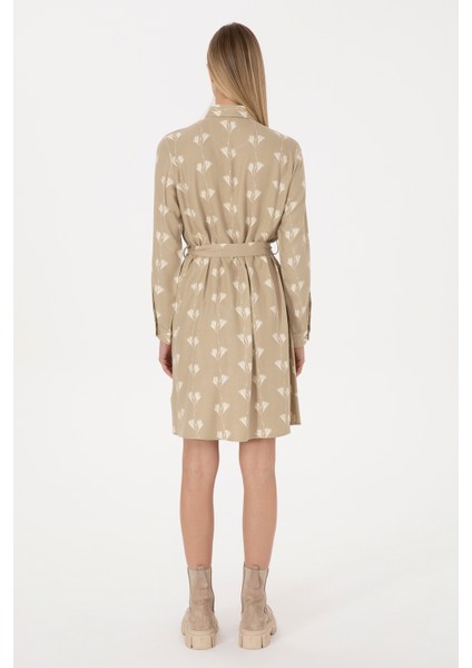 Kadın Açık Haki Elbise (Dokuma) 50308595-VR183 fırsatları