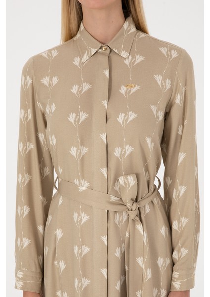 Kadın Açık Haki Elbise (Dokuma) 50308595-VR183 indirimleri