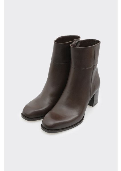 Hakiki Deri Fermuarlu Kadın Klasik Bot fiyatları