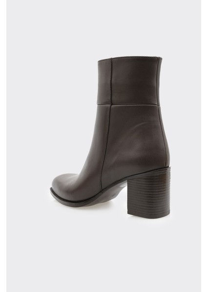 Hakiki Deri Fermuarlu Kadın Klasik Bot modelleri