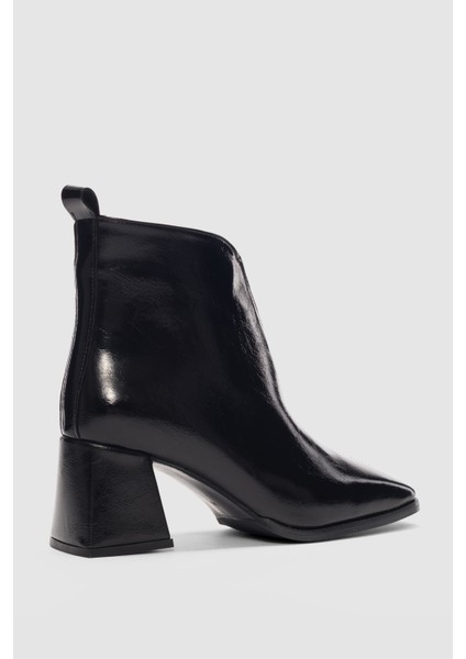 Brennor Yandan Fermuarlı Kadın Bot- Siyah Rugan fiyatları