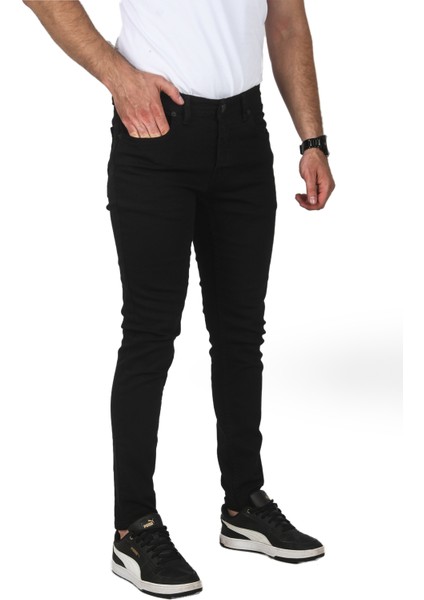 Siyah Likralı Jeans Skinny Fit Esnek Kot Pantolon 2004157 modelleri