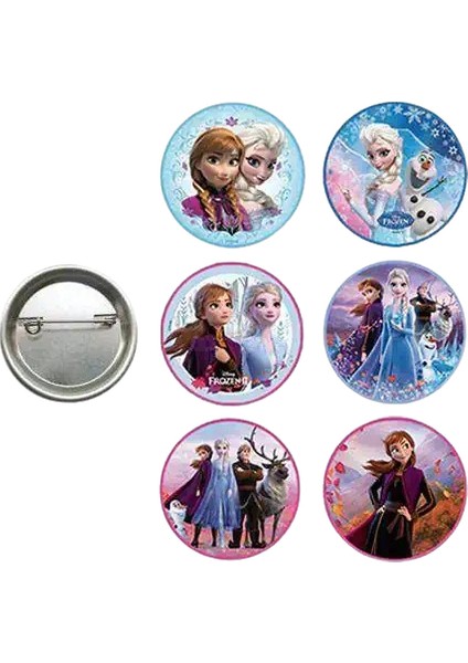 Lisanslı Yaka Çanta Rozeti Frozen 6lı