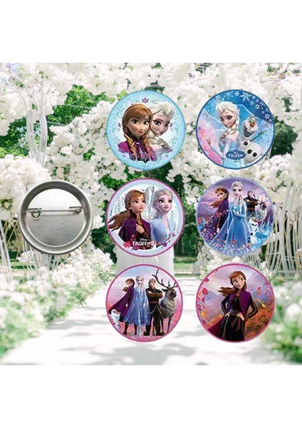 Lisanslı Yaka Çanta Rozeti Frozen 6lı modelleri