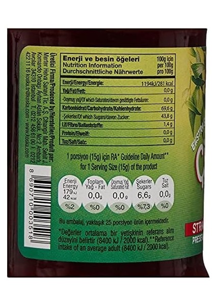 Koska Çilek Reçeli 380 gr Kavanoz