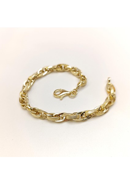 7mm Palamut Haloy Bileklik Künye 14 Ayar Altın HD VİDEOLU