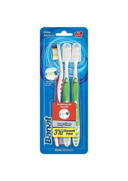 Banat Deep Clean Diş Fırçası 3’lü Ekonomik Paket fiyatları