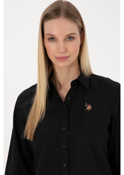 Kadın Siyah Gömlek Basic 50308043-VR046 fiyatları