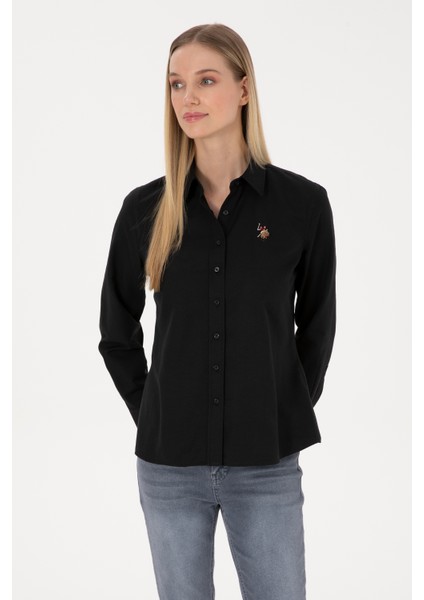 Kadın Siyah Gömlek Basic 50308043-VR046 modelleri