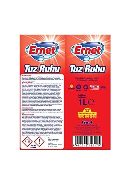 Ernet Süper Likit Tuz Ruhu 1 Lt Dökme fiyatları