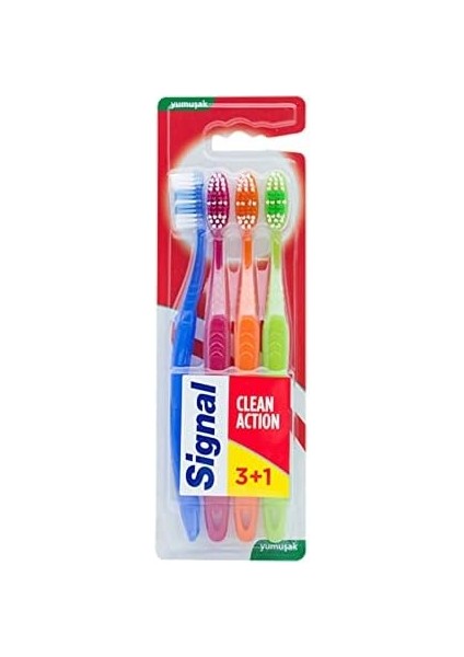Signal Premium Action 4'lü (3+1) Yumuşak Diş Fırçası fiyatları