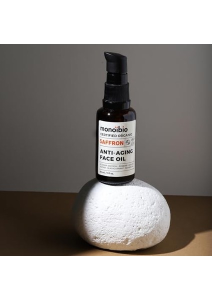 Saffron Cosmos Organik Sertifikalı Yaşlanma Karşıtı Yüz Yağı – Antioksidan ve E Vitamini Içeren, Nemlendirici ve Kolajen Destekleyici Ince Çizgi Kırışıklık Karşıtı Serum 30 ml