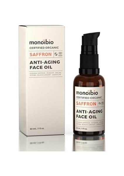 Saffron Cosmos Organik Sertifikalı Yaşlanma Karşıtı Yüz Yağı – Antioksidan ve E Vitamini Içeren, Nemlendirici ve Kolajen Destekleyici Ince Çizgi Kırışıklık Karşıtı Serum 30 ml modelleri