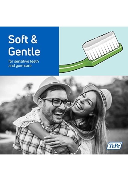 Tepe Supreme Diş Fırçası, Yumuşak Kıl Diş Fırçası, Hassas Diş ve Diş Eti Bakımı Için Konik Fırça Başlığı, Yetişkin, 1 Paket fiyatları