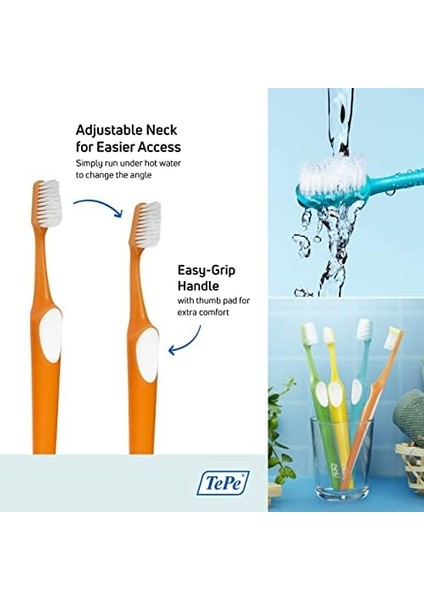Tepe Supreme Diş Fırçası, Yumuşak Kıl Diş Fırçası, Hassas Diş ve Diş Eti Bakımı Için Konik Fırça Başlığı, Yetişkin, 1 Paket modelleri