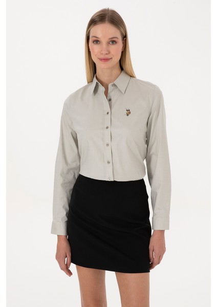 Kadın Açık Haki Gömlek Basic 50308038-VR183