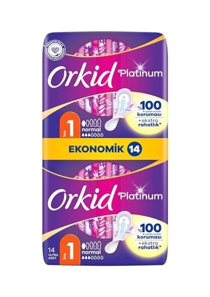 Orkid Platinum Hijyenik Ped Normal Ekonomik Paket 14 Ped fiyatları