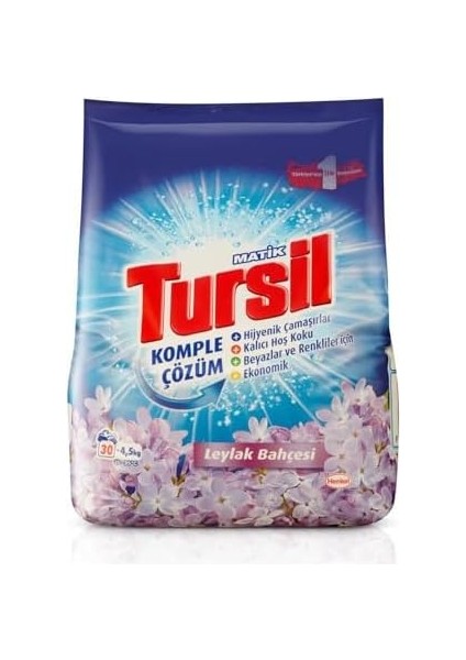 Tursil Matik Toz Çamaşır Deterjanı Maksimum Güç Taze Kır Çiçekleri 4,5 kg 30 Yıkama , Kır Çiçekleri 4.5kg