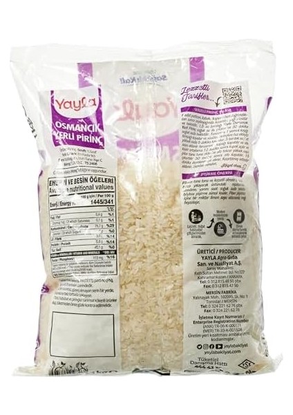 Yayla Osmancık Pirinç 1 kg modelleri