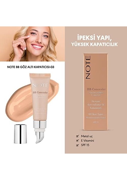 Note Bb Concealer 03 Spf 15 Göz Altı Kapatıcısı fiyatları