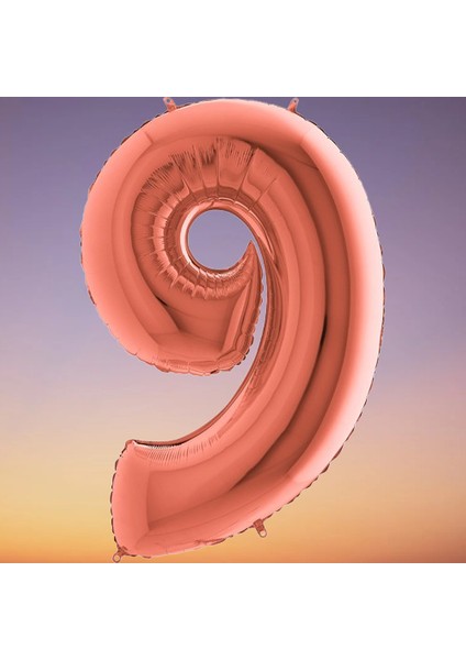 Folyo Rakam 9 Rosegold 40 Inç 100 cm Grabo