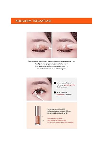 Mıssha Işıltılı ve Parlak Glitter Likit Göz Farı Glitter Prism Liquid Eyeshadow Shimmer NO10 Lace Shirring) modelleri