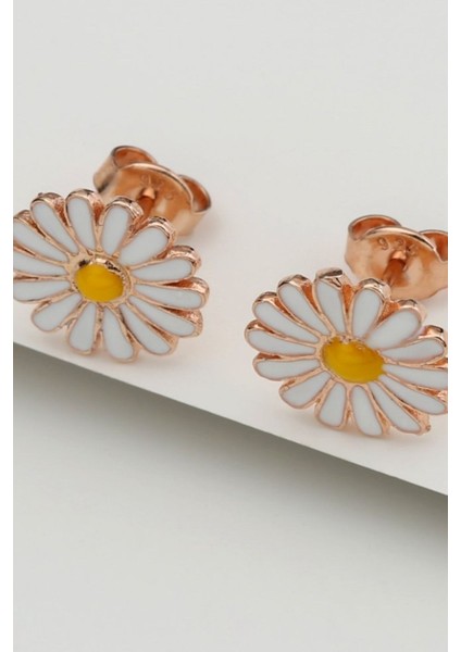 925 Ayar Gümüş Papatya Kolye Küpe Set modelleri